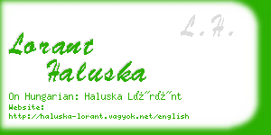 lorant haluska business card
